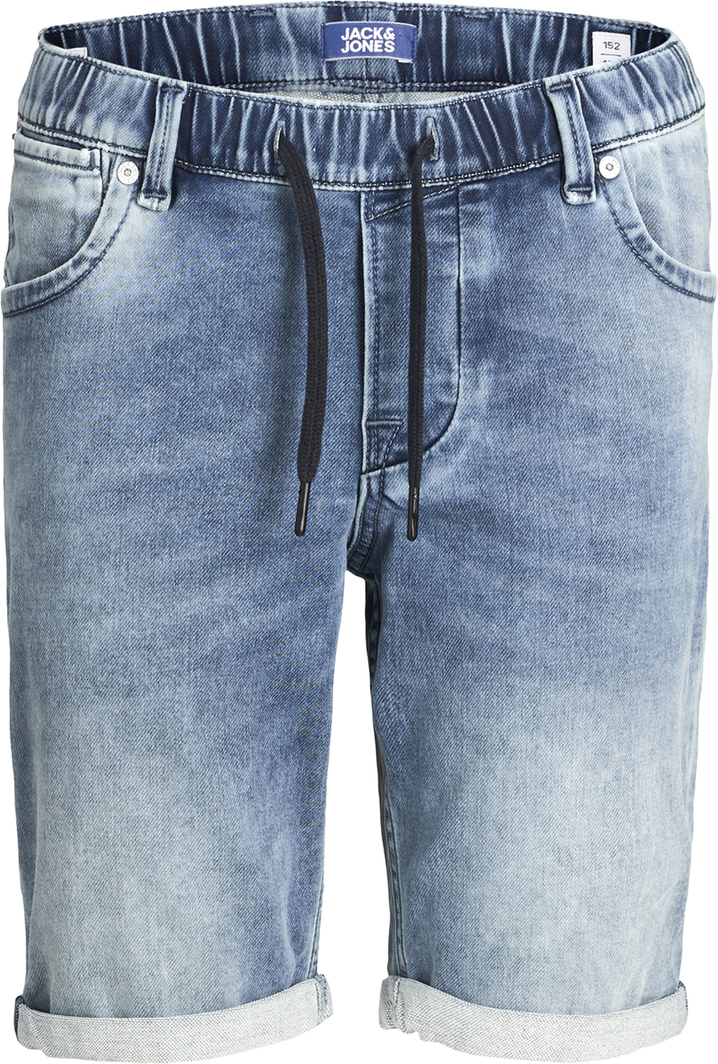 jack jones junior jeans shorts jjirick jjdash blue denim 12173120 01
