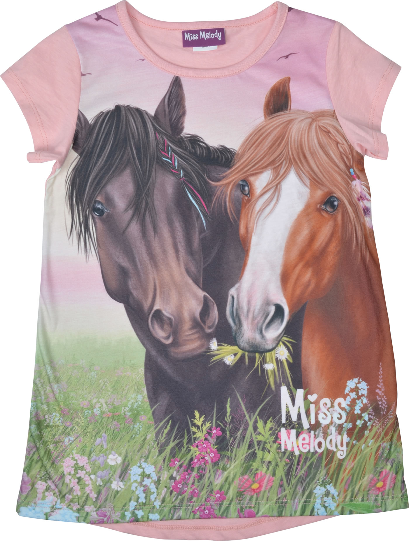 Miss Melody T-Shirt Kurzarm ZWEI kaufen candy PFERDE pink