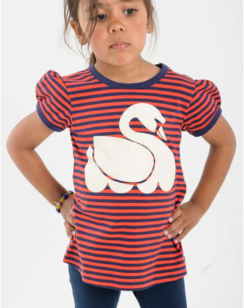 Danefae Shirt à manches courtes BAGGAARDSKAT TEE FREJA navy/bright red