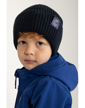 Danefae Mütze/Beanie Daneby aus Baumwolle  - Dark Navy