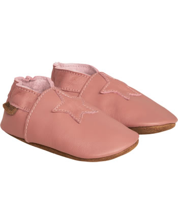 En Fant Chaussures en cuir chaussons vieux rose