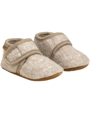 En Fant Chaussons en laine sand melange