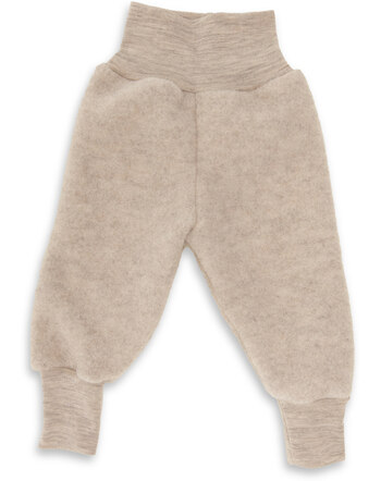 Engel Baby-Bundhose aus Woll-Fleece - Sand Mélange