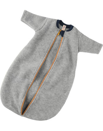 Engel Fleece Baby Schlafsack mit Reißverschluss hellgrau melange
