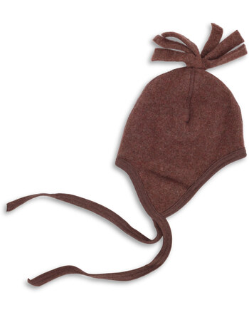 Engel Fleece hat wool cinnamon melange