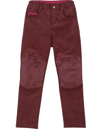 Finkid 5-Pocket Corduroy Pants with Knee Facing KUUSI sable/raspberry