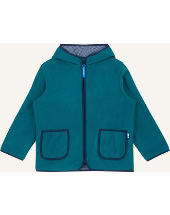 Finkid Jacket fleece Zip in TONTTU  - Deep Teal/Navy