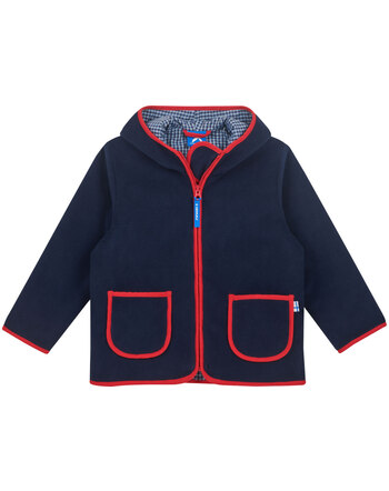 Finkid Jacket fleece Zip in TONTTU - Navy/Red