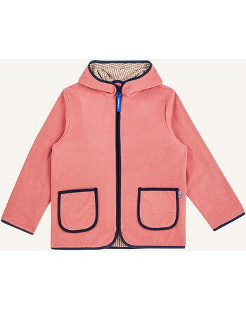 Finkid Jacket fleece Zip in TONTTU rose//navy