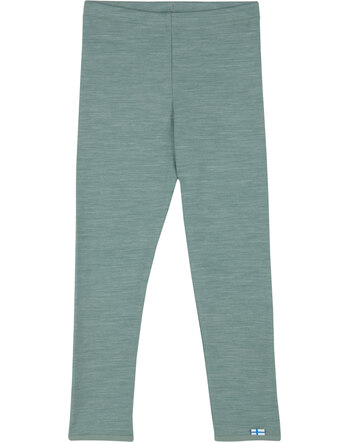 Finkid Leggings double-faced wool jersey LEIKKI SOFT - Green Bay