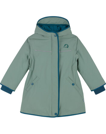 Finkid Girls hooded winter coat MILLA - Green Bay/Deep Teal