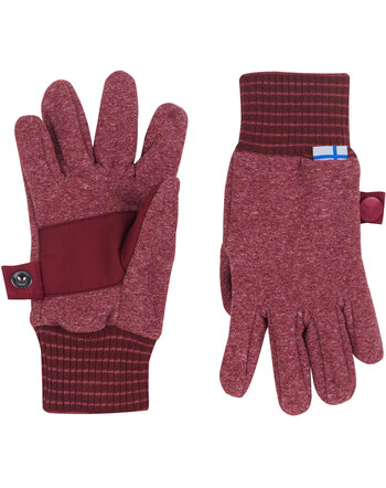 Finkid SORMIKAS KNIT Fleece Gloves - Cranberry