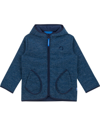 Finkid Softshell-Jacke Zip In TONTTU WIND - Blue Melange