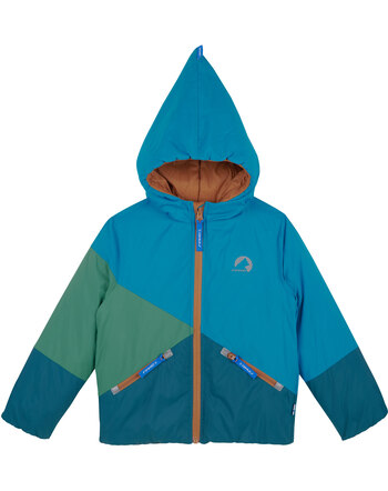 Finkid Zip in Jacket lightly padded SIRKUS - Mosaic/Deep Teal