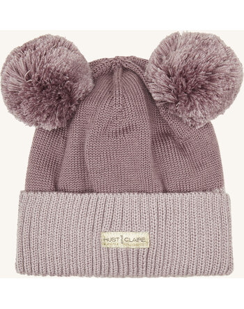 Hust and Claire Bobble hat HCFalke - Plum wine