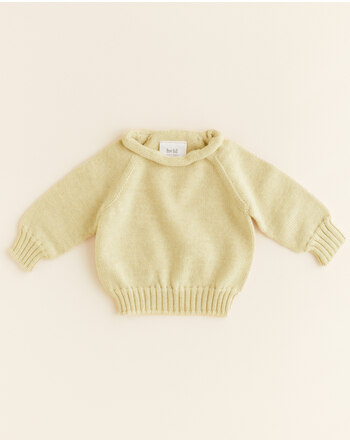 Hvid knitted sweater merino wool Light Yellow