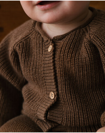 Hvid Baby Strickjacke/Cardigan 