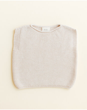 Hvid knitted vest merino Harvey - cream