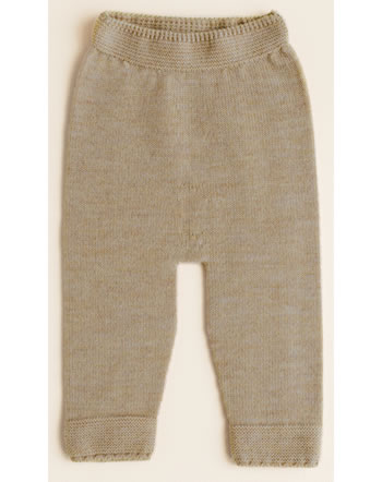 Hvid Knitted trousers Merino wool sand GUIDO