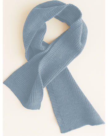 Hvid Knitted scarf merino wool light blue