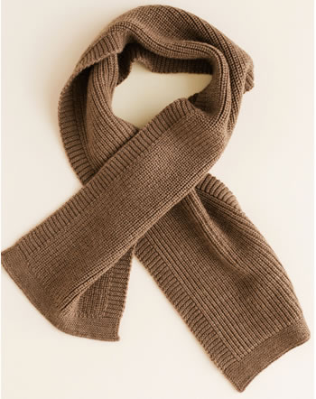 Hvid Knitted scarf merino wool mocha