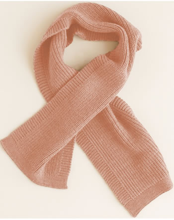 Hvid Knitted scarf merino wool rose