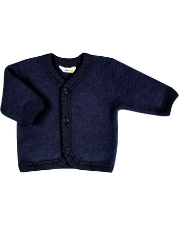 Joha Baby-Jäckchen Cardigan mit Knöpfen aus Woll-Fleece - Dunkelblau