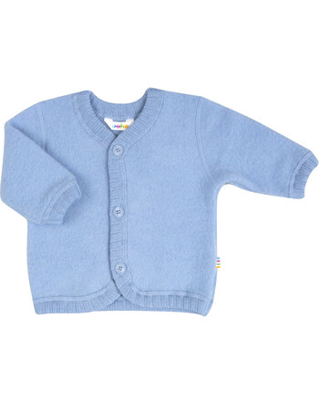 Joha Cardigan baby jacket merino wool fleece - light blue