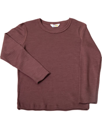 Joha Shirt long sleeve merino wool/silk bordeaux