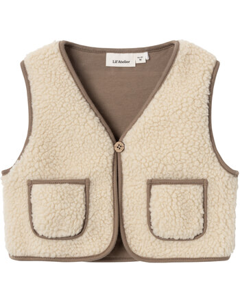 Lil Atelier Weste Sherpa NMMJONO - Birch