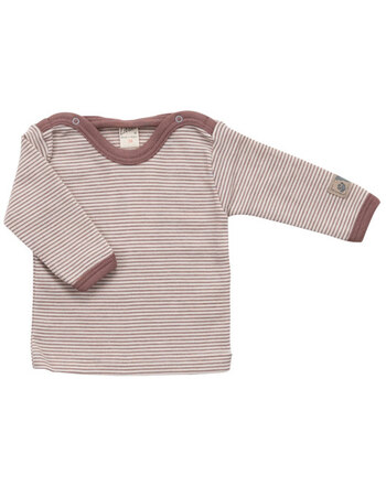 Lilano Kinder Ringelshirt Langarm Schurwolle/Seide - Mauve