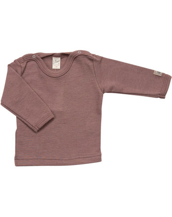 Lilano Kinder Shirt Langarm uni Schurwolle/Seide - Mauve