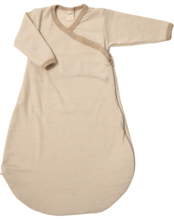Lilano Baby Sleeping Bag virgin wool-silk stripes sand