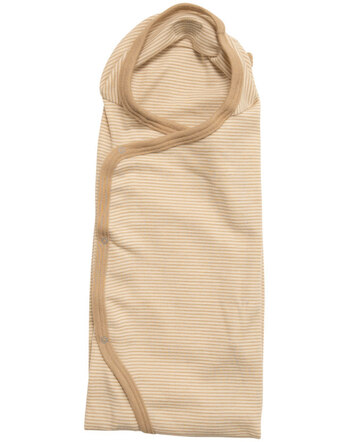 Lilano Baby Wrap/swadsack striped virgin wool/silk - Sand