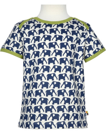 loud + proud Shirt BASIC Elephant rmarine/green organic