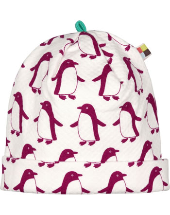 loud + proud Mütze Interlock PINGUIN berry