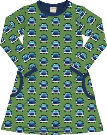 Maxomorra Dress long sleeve CAR green