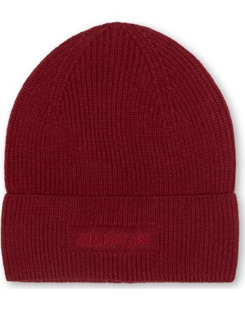 Mini A Ture Strick-Mütze Beanie MATBOJE - Red merlot