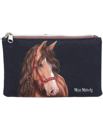 Miss Melody wallet with heart quilting GLITTER HORSE