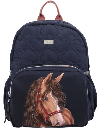 Miss Melody backpack with heart quilting GLITTER HORSE