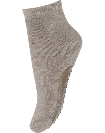 MP Denmark Wool socks - anti-slip - Light Brown Melange