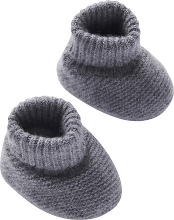 MP Denmark Baby-Schühchen aus Merinowolle/Kaschmir - Medium Grey Melange