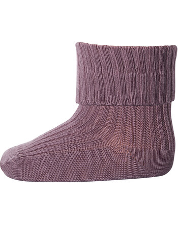 MP Denmark - Baby Socken - Merinowolle - lila - Dark Purple Dove