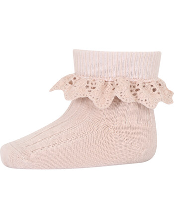 MP Denmark - Kinder Socken - Merinowolle - Lea - mit Spitze - Rose Dust