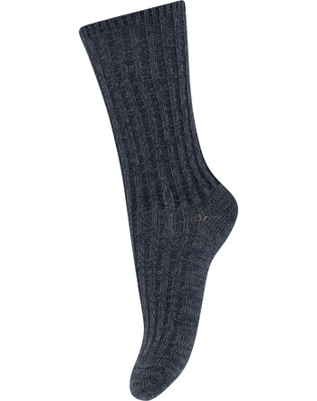 MP Denmark Socks wool rib - Dark Denim Melange