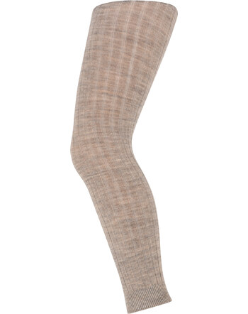 MP Denmark - rib Leggings - Merinowolle -  Light Brown Melange