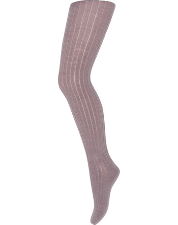 MP Denmark - Wool rib tights - Dark Purple Dove