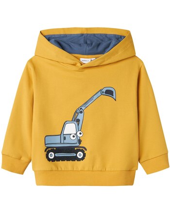 Name it Sweatshirt with hood NMMNUTRAKTOR made of organic cotton - Narcissus