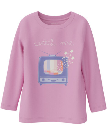 name it T-Shirt long sleeve cotton NMFOLISIA - Fuchsia Pink