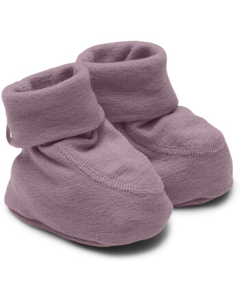 Petit by Basics Baby-Schühchen/Booties aus Merinowolle - Lavender